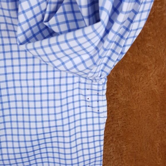 MINISTRY OF SUPPLY Mens Shirt XL Slim Blue Check Button Down M's AERO Dress - Picture 8 of 9